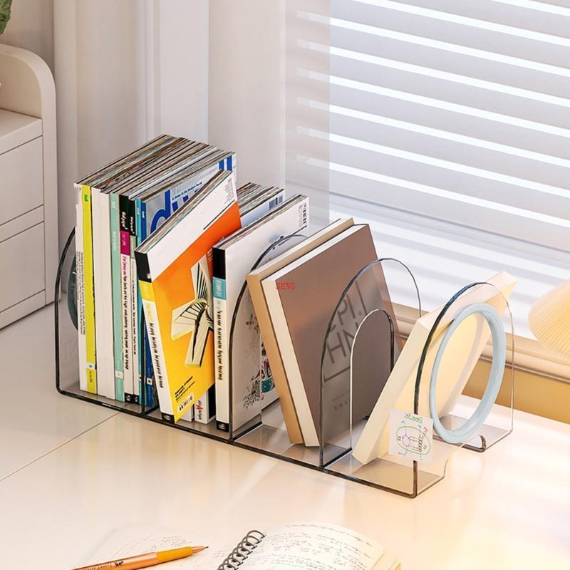 Seng 4 ช่องหนังสือ End Book Stopper Stand ประหยัดพื้นที่ Book Organizer