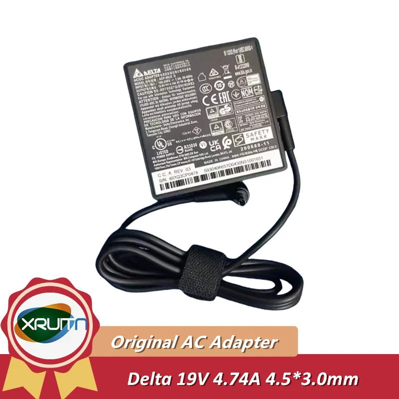 ของแท้ DELTA ADP-90LE D 19.0V 4.74A 90.1W 90W 4.5x3.0 มม.อะแดปเตอร์ AC/DC สําหรับ MSI E14 M14 P14 15