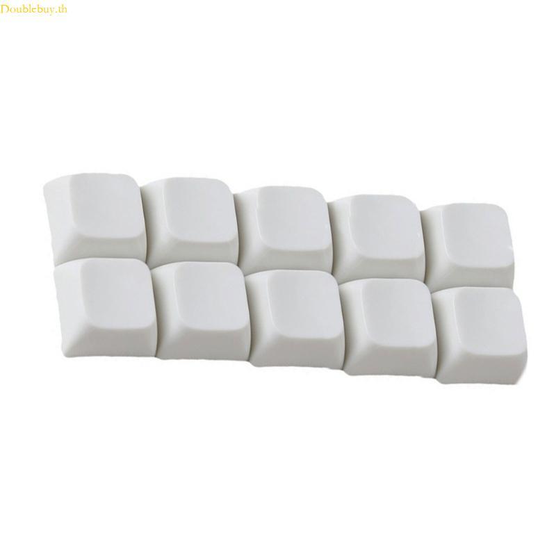 Doublebuy Ceramic Resin Keycaps CherryProfile ปุ่มกดสีขาวสําหรับเล่นเกมคีย์บอร์ดแบบกลไก