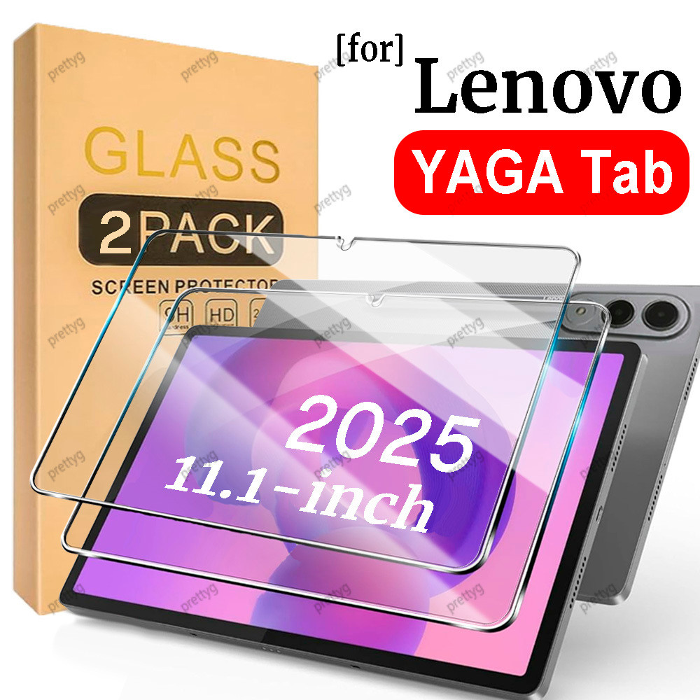 กระจกนิรภัยฟิล์มแท็บเล็ตสําหรับ Lenovo Yoga Tab 2025 11.1 นิ้ว 1/2 ชิ้น 9H ความแข็ง HD Anti-scratch Shatterproof ป้องกันหน้าจอ