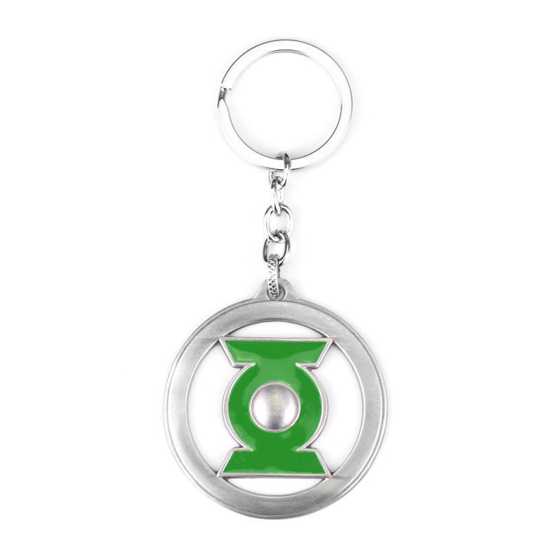 Spot Goods#Green Lantern Green Lantern Logo Alloy Keychain Pendant Movie Merchandise Direct Sale1216