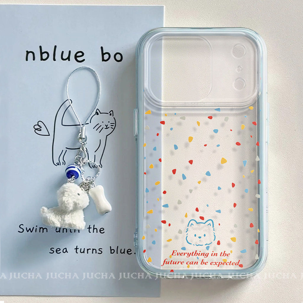 Color Polka Dot Puppy เคสใส Samsung S22 S23 S24 S25 S26 Ultra FE เคสโทรศัพท์ S25FE เคสป้องกัน A55 A56 เคสป้องกัน