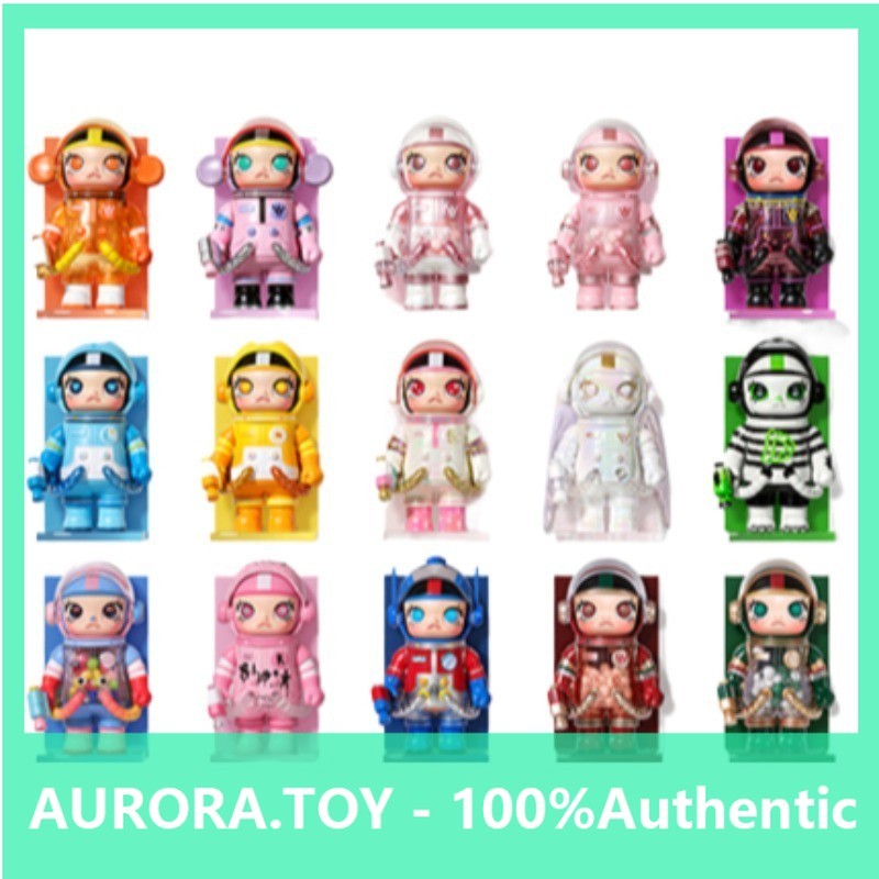 POPMART MEGA MOLLY100% Anniversary v4 Series Mystery Box ของขวัญเล่นอินเทรนด์