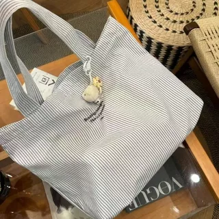 กระเป๋าสะพาย ใหม่ลายลําลองความจุขนาดใหญ่ Totes Simple Commute Lazy Tote Bag