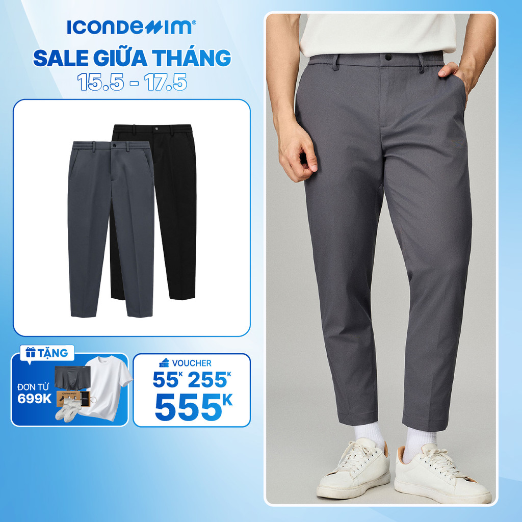 ICONDENIM Urban Pants Form Slim Crop กางเกงผู้ชาย QTID0072