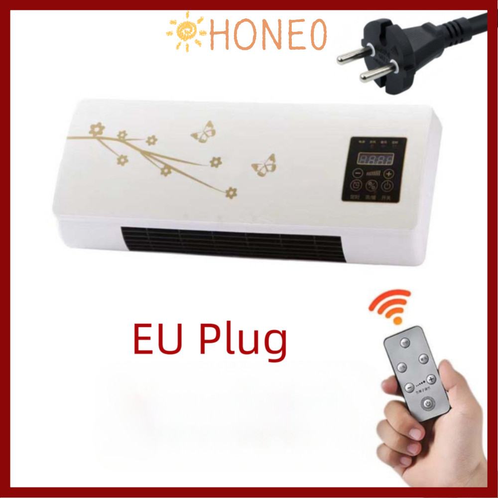 เครื่องเป่าลมติดผนัง HONE, รีโมทคอนโทรลเสียงรบกวนต่ํา เครื่องเป่าลมอุ่นเย็น, อุณหภูมิปรับได้ Uesful 