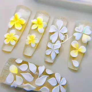 DSTH 3D ซิลิโคนดอกไม้เล็บแกะสลักแม่พิมพ์อะคริลิค Hibiscus ดอกไม้ห้ากลีบ Blossom DIY ตกแต่งเล็บโปร่งใสแม่แบบร้อน