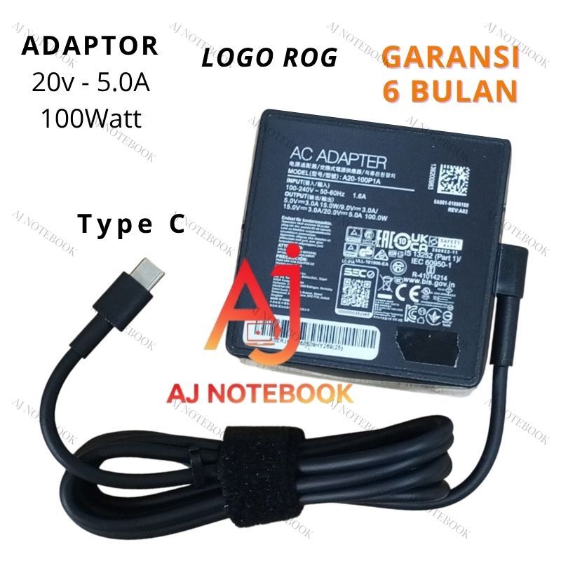 อะแดปเตอร์ชาร์จ 100W สําหรับ ASUS ZENBOOK 14X / OLED UX5401 UX5401E UX5401ZAS 20V 5A ประเภท C -AJNB