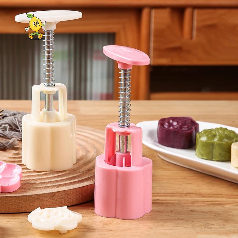 [mozh-t] 71g Mooncake แม่พิมพ์เทศกาลกลางฤดูใบไม้ร่วงมือความดันดอกไม้ Moon เค้ก Mould DIY มือ Mooncake ความดัน Fondant ตกแต่งเครื่องมือ
