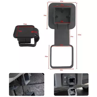 JackeyLovezz ยาง 2 นิ้วลากจูง Hitch ครอบคลุมอเนกประสงค์ Trailer Hook Plug สําหรับ Superior Dust Guard และความทนทาน TH