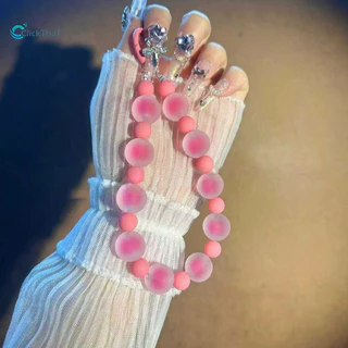 โซ่โทรศัพท์มือถือ โซ่ห้อยโทรศัพท์มือถือ โซ่แขวนอเนกประสงค์ สายคล้องข้อมือสั้นแบบเจลลี่ ป้องกันการสูญหายสำหรับอุปกรณ์พกพา