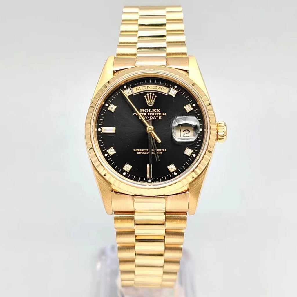 Rolex Rolex 18238/36mm/นาฬิกากลไกอัตโนมัติ/สีเขียนเพชรหยาบ/เดี่ยว