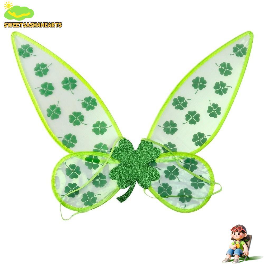 SWEETSASHA Girls Kids Clover Wings, Cosplay Props Elegant Butterfly Wings, Cute Pretty Costume Acces