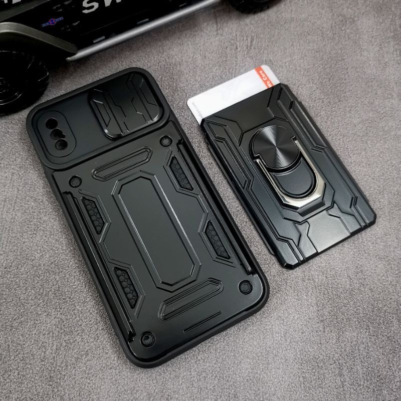 IPhone Xs Max - CardX Flip Lens Card Ring Armor Case กันกระแทก