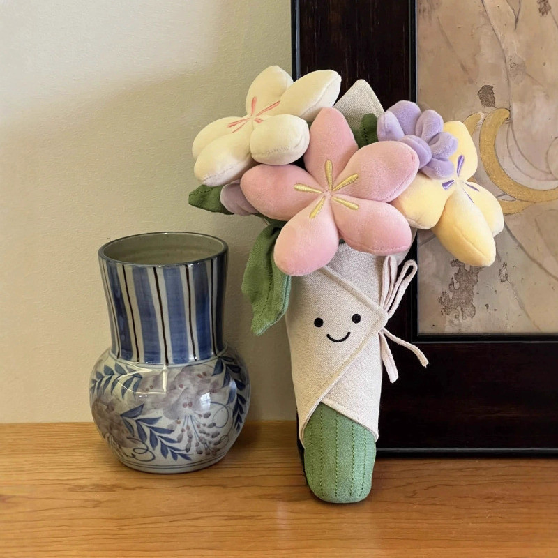 ช่อดอกกุหลาบ ตุ๊กตาดอกไม้ ช่อดอกไม้ขนฟู ช่อดอกไม้สำหรับถือ ของขวัญวันเกิด วันวาเลนไทน์ และวันแม่ - รูปที่ 3