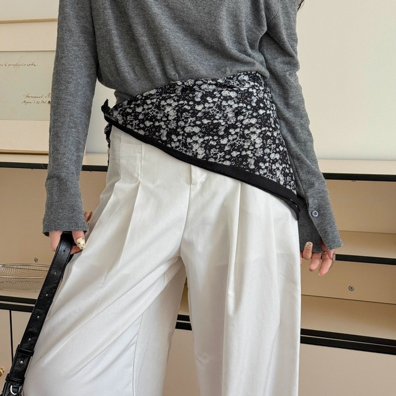 Halo studio พร้อมส่ง🔥ผ้าพันคอสี่เหลี่ยมผ้าฝ้ายและผ้าลินินคุณภาพสูง ผ้าพันคอผู้หญิง 70*70 ซม. ผ้าคลุมศีรษะ ผ้าคลุมไหล่ - รูปที่ 2