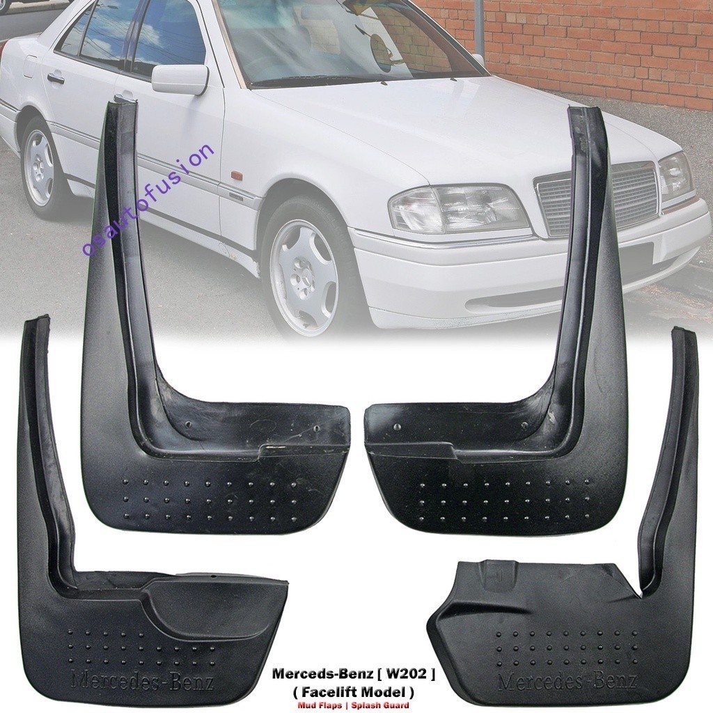 [Stock Sedia] (หน้าหรือหลัง) Mud Flap Splash Guard Mudguard Mercedes Benz C-Class W202 1997-2000อะไห
