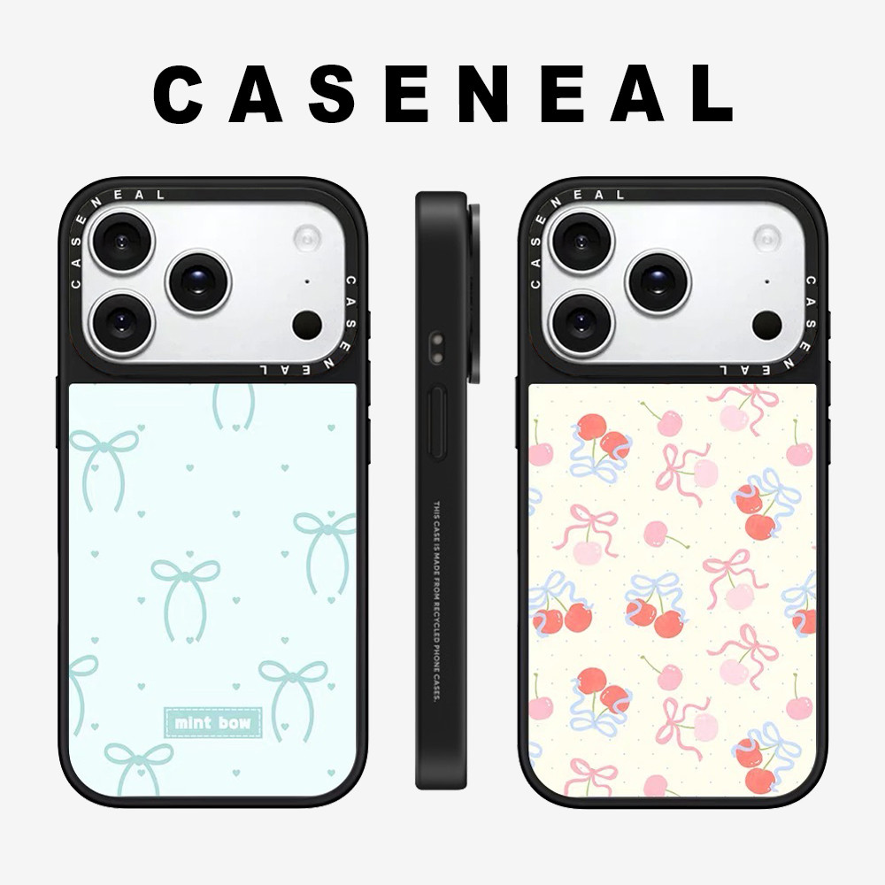 Drop proof CASENEALเคสโทรศัพท์สําหรับiPhone 17ProMax 17pro 17 air 16promax 16 15promax 15 14promax 13 13promax hard Case Cherry Ribbon 12 12PromaxกรณีiPhone 11กรณีคุณภาพสูง