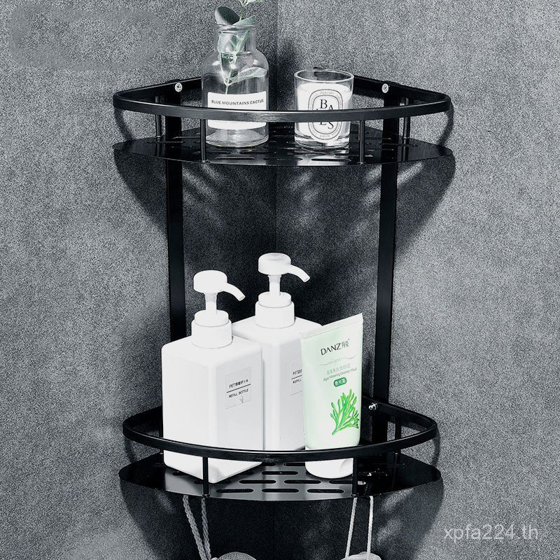 ห้องน้ําห้องน้ําพร้อมชั้นวางตะขอติดผนังห้องน้ําสีเขียวชั้นวางสามเหลี่ยมโบราณทองแดงสองชั้นพื้นที่อลูม