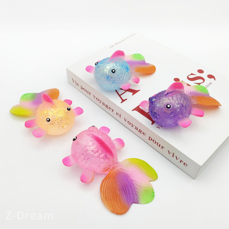 ของเล่นบีบอัด หยิก บีบ มอลโตส ปลาทองสีสร้างสรรค์ สะท้อนกลับช้า