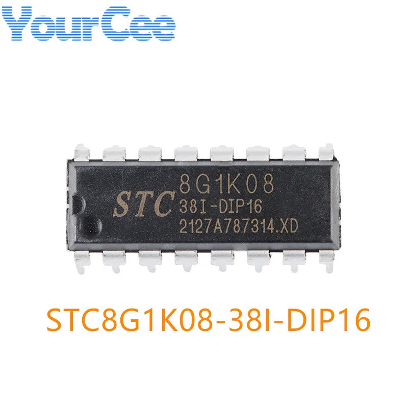 STC8G1K08 STC8G1K08-38I-DIP16 STC8G1K08-38I 8G1K08 ชิปเดียว IC Microcontroller Micro Controller MCU 