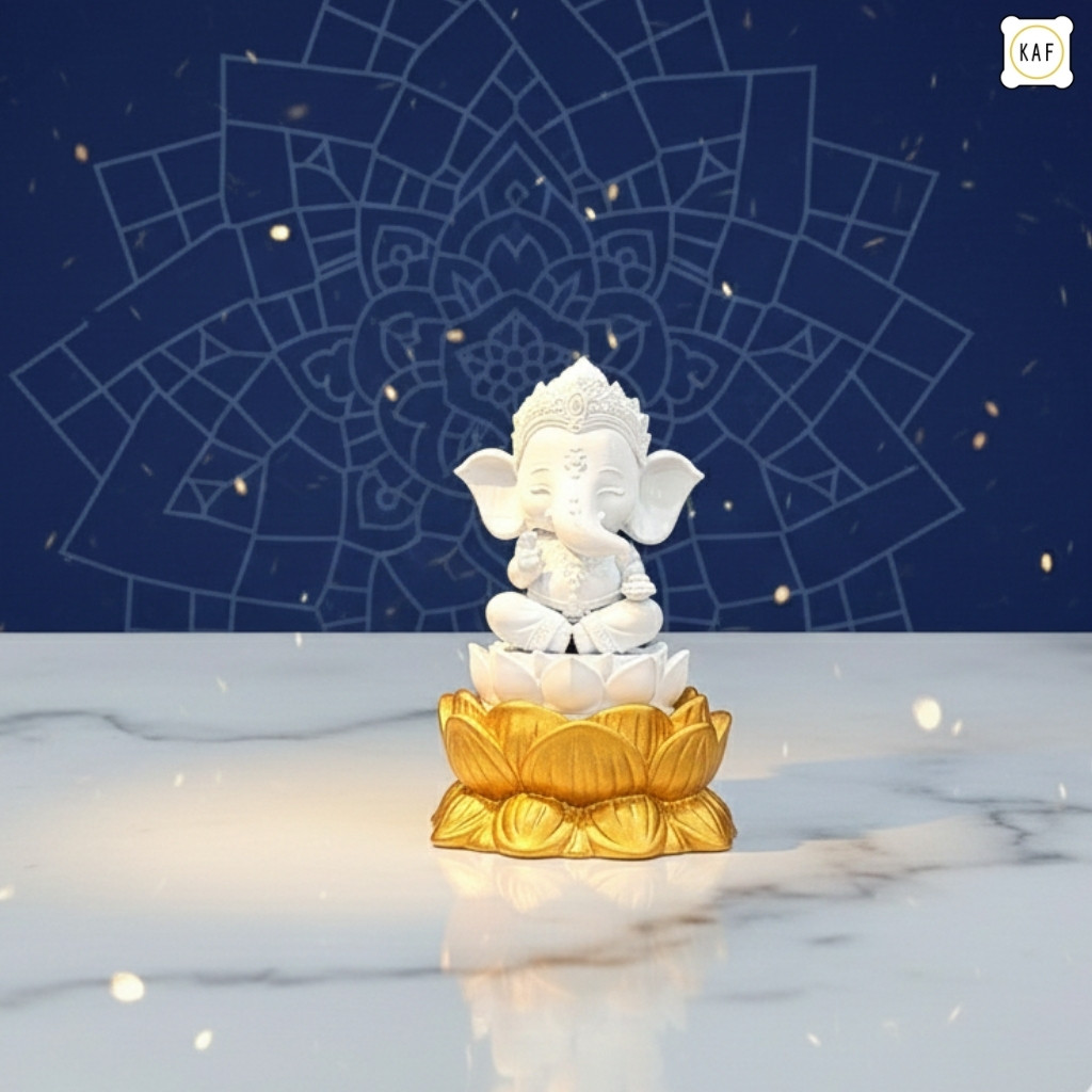 ฐานบูชาดอกบัวทองจิ๋ว มาพร้อมผ้ากำมะหยี่ วางพระ วางองค์เทพ เสริมสิริมงคล รุ่น LB-GOLD