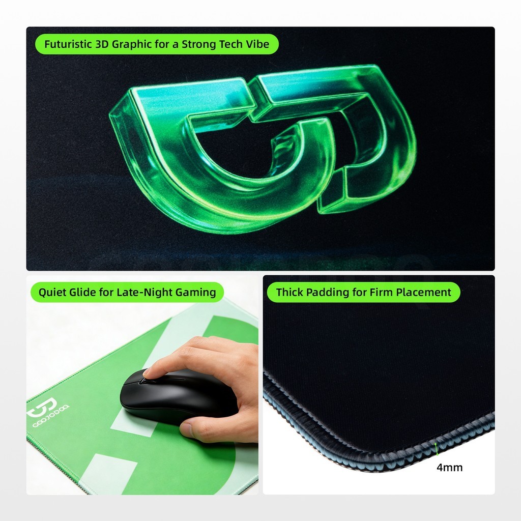 GOOJODOQ Mouse Pad Durable Anti-Slip Design High-Quality Rubber Material Thickened Cushion Layer - รูปที่ 6