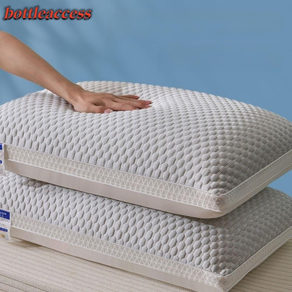 BOTTLEACCESS หมอนรองคอผ้าไหมน้ําแข็ง, หมอนป้องกันคอนุ่ม, ความยืดหยุ่นสูง Cool Bean Sleep Aids หมอนเต