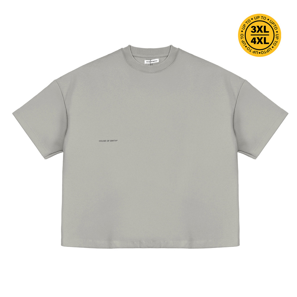 House of Smith Mens Boxy T-Shirt - Form 330 Boxy Light Grey - Boxy T Shirt