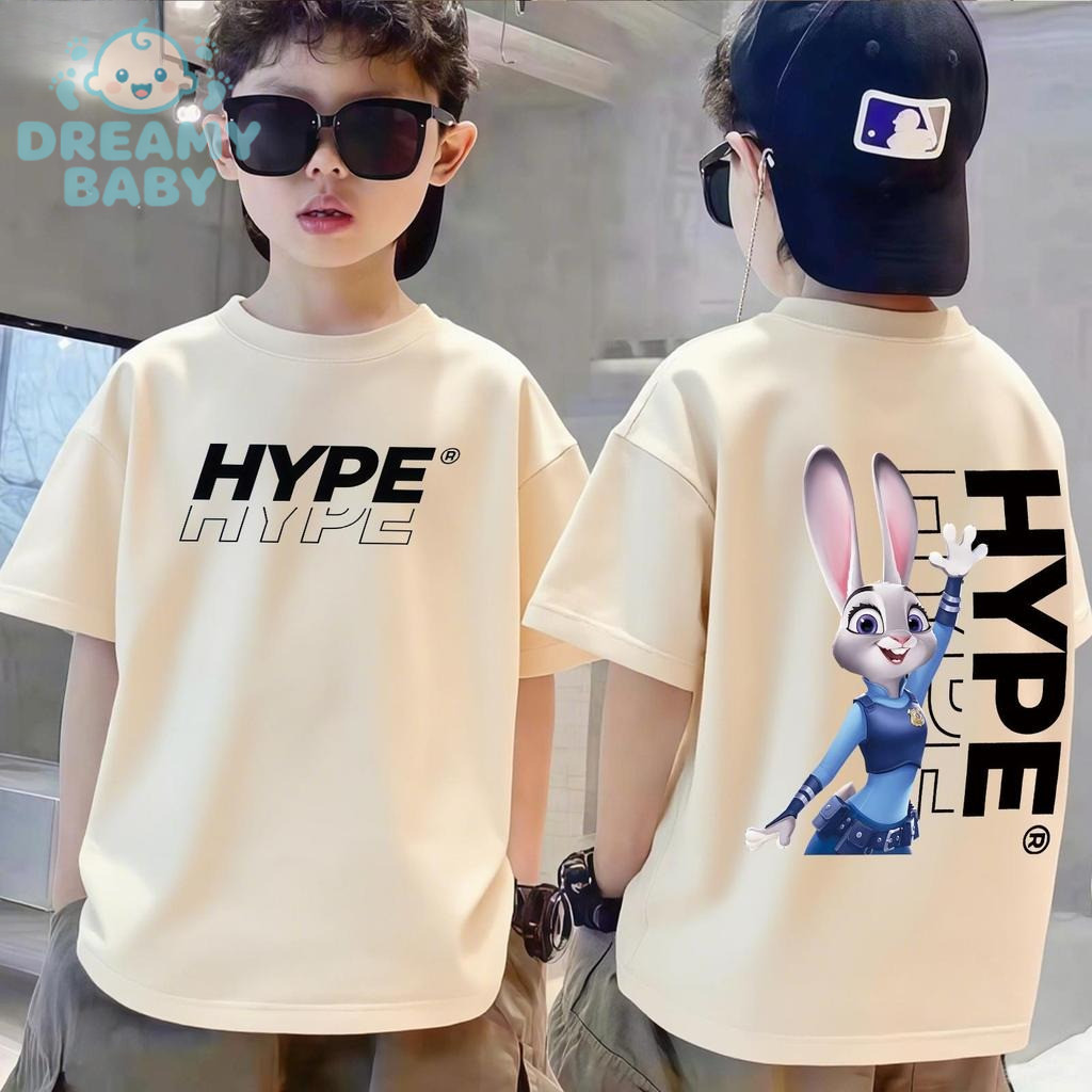 COD (Ho Chi Minh)เสื้อยืดแขนสั้นเด็ก DREAMY พิมพ์ลายภาพ "Zootopia" สไตล์อเมริกัน Using ผ้าคอตตอน 100