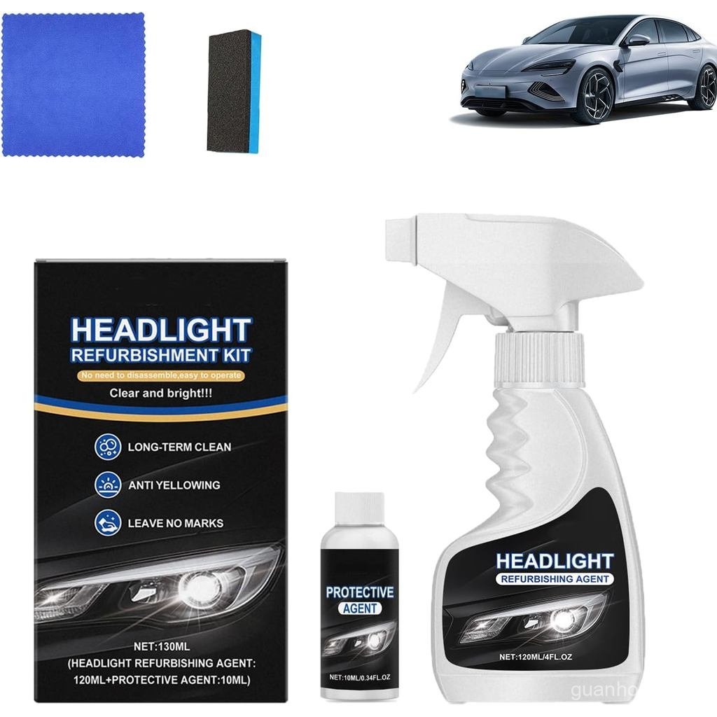 การฟื้นฟูไฟหน้า Kngdrt, 2026 ใหม่ Delighteal ยานยนต์ Headlight Restoration Fluid Kit, Professional L