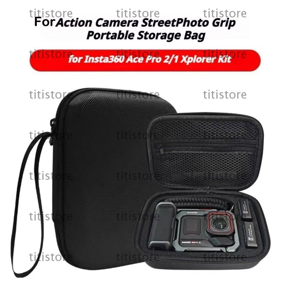 TITISTORE กระเป๋า,สําหรับ Insta360 Ace 2/1 Xplorer Grip Shock Resistance Carrying, Compact Xplorer G