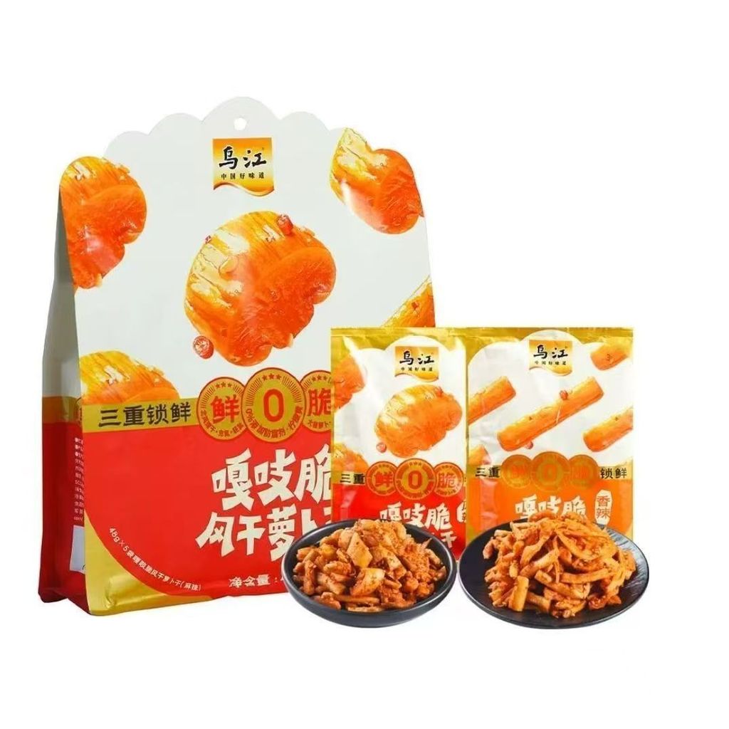 ️ Wujiang Mustard Air-Dried หัวไชเท้าแห้งกรอบเผ็ดทันทีอร่อยถุงข้าวผักดอง 12.16