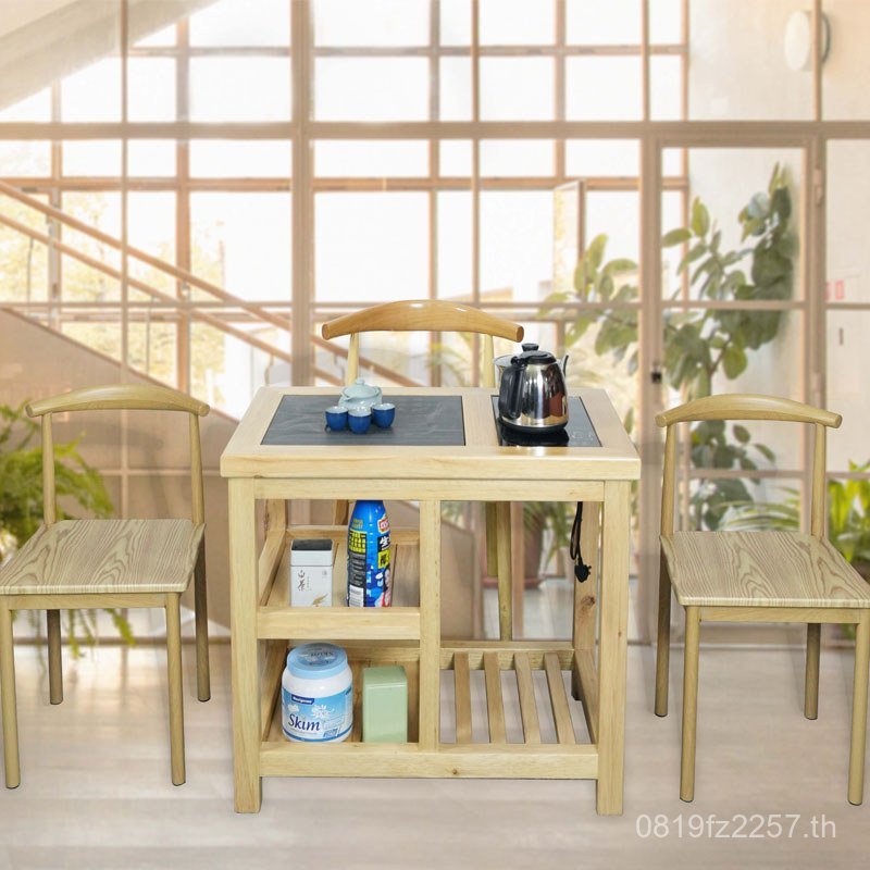 Kung Fu Beech โต๊ะน้ําชาสีหลักครัวเรือนใหม่สไตล์จีน N5 โต๊ะน้ําชา Zen ขนาดเล็กสไตล์เรียบง่าย Oak ระเ