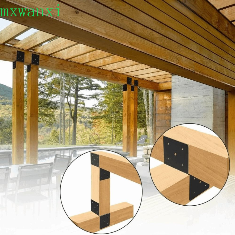 MXWANXI Pergola Brackets, ชุด Pergola สําหรับงานหนักสีดํา