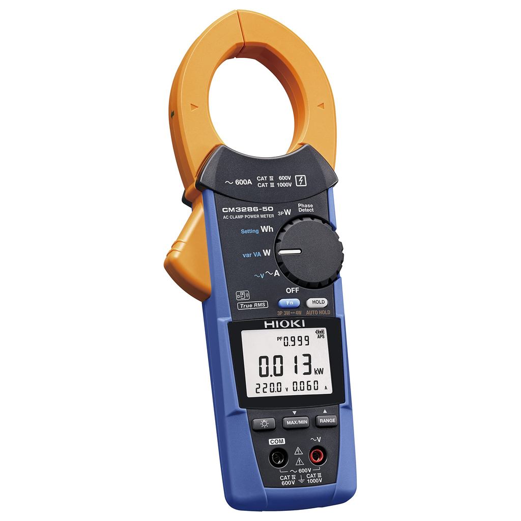 HIOKI AC Clamp Power Meter CM3286-50, compatible with Wireless Adapter Z3210, Bluetooth communicatio