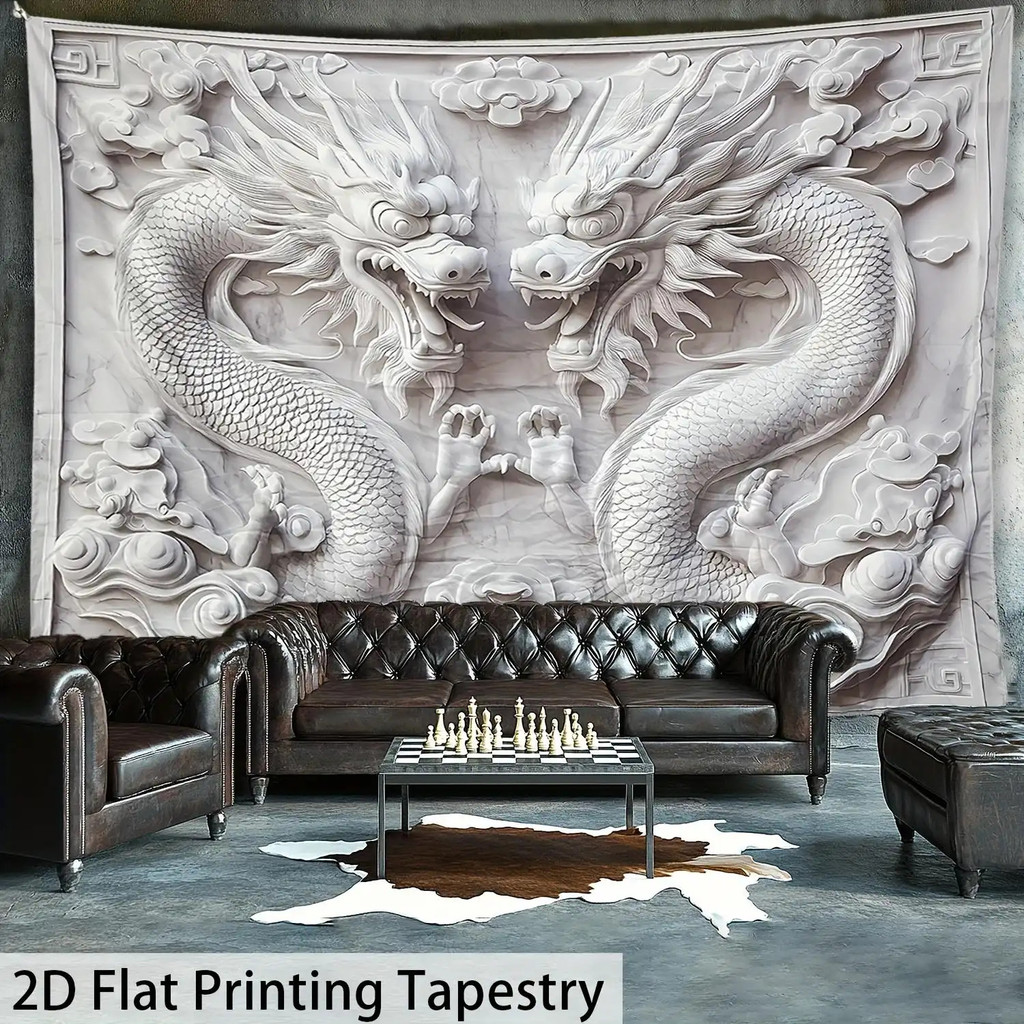 Large size 300-180 cm. [Shipped from Thailand, fast delivery] Dragon carpet, magical design, delicat