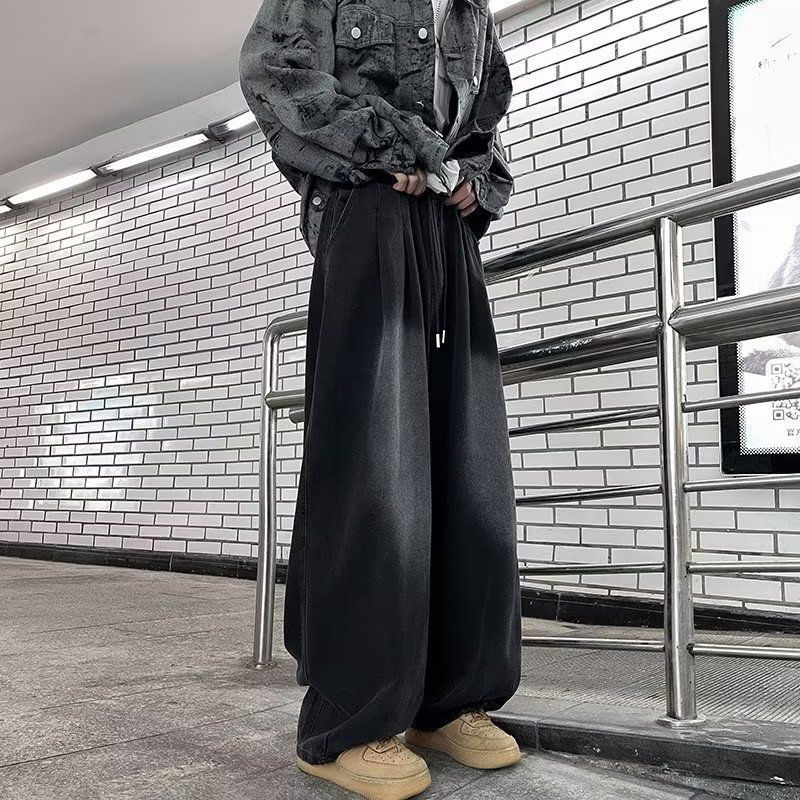National Trend Street Street Street Wear Washed Distressed Jeans Men American Niche Street Wear ins 