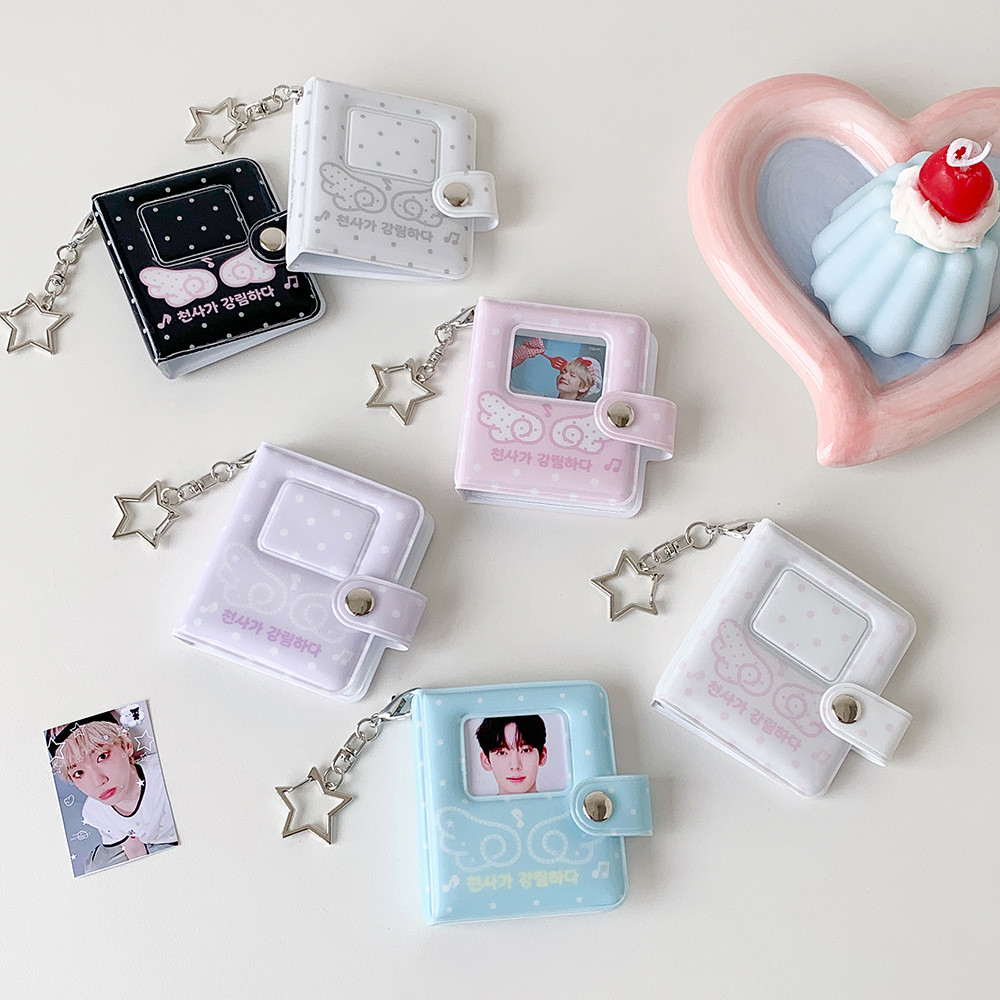 Ins ปีกน้อย Mini PVC Card Holder อัลบั้มภาพนักเรียน ID Photo Idol Organizer