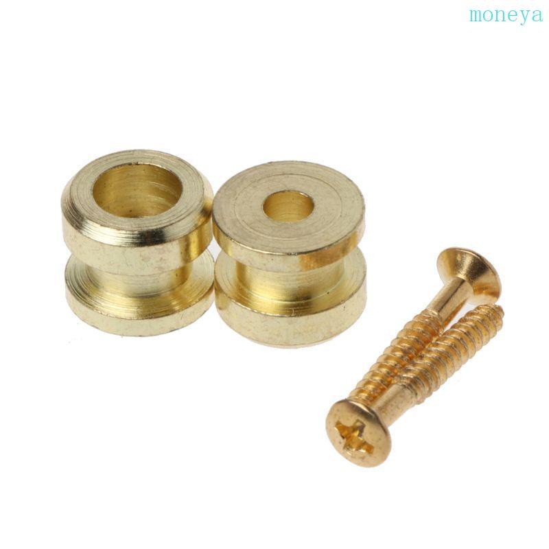 Mya 1Pair Guitar Non-slip Strap Lock Button Buckle Base