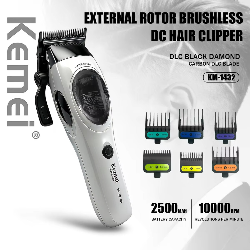 kemei KM-1423 ปัตตาเลี่ยนตัดผมมืออาชีพไร้สาย ตัดแต่งทรงผม ใช้งานดี ตัดนิ่ม มอเตอร์แรง มีหน้าจอแสดงผลแบตเตอร์รี่