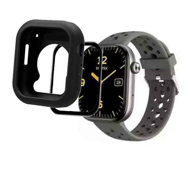 Infinix XWatch H4 กรณีฟิล์มหน้าจอฝาครอบป้องกันสําหรับ Infinix XWatch H4 กรอบกรณีซิลิโคนนุ่มหน้าจอเกร