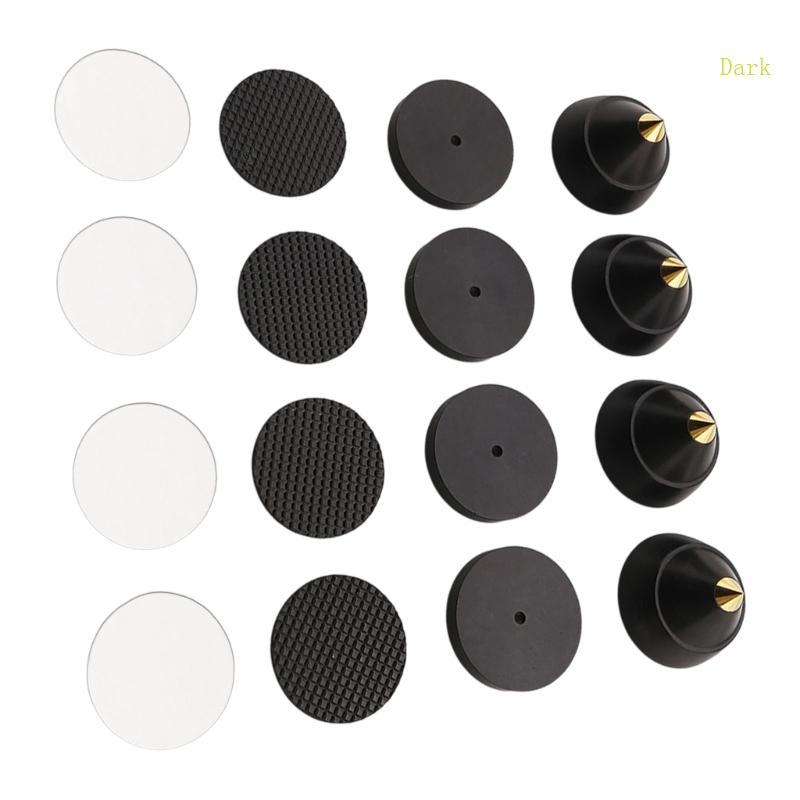 Dark Black Vibration Dampers Isolation Spikes สําหรับ HiFi Disc Player Amplifier