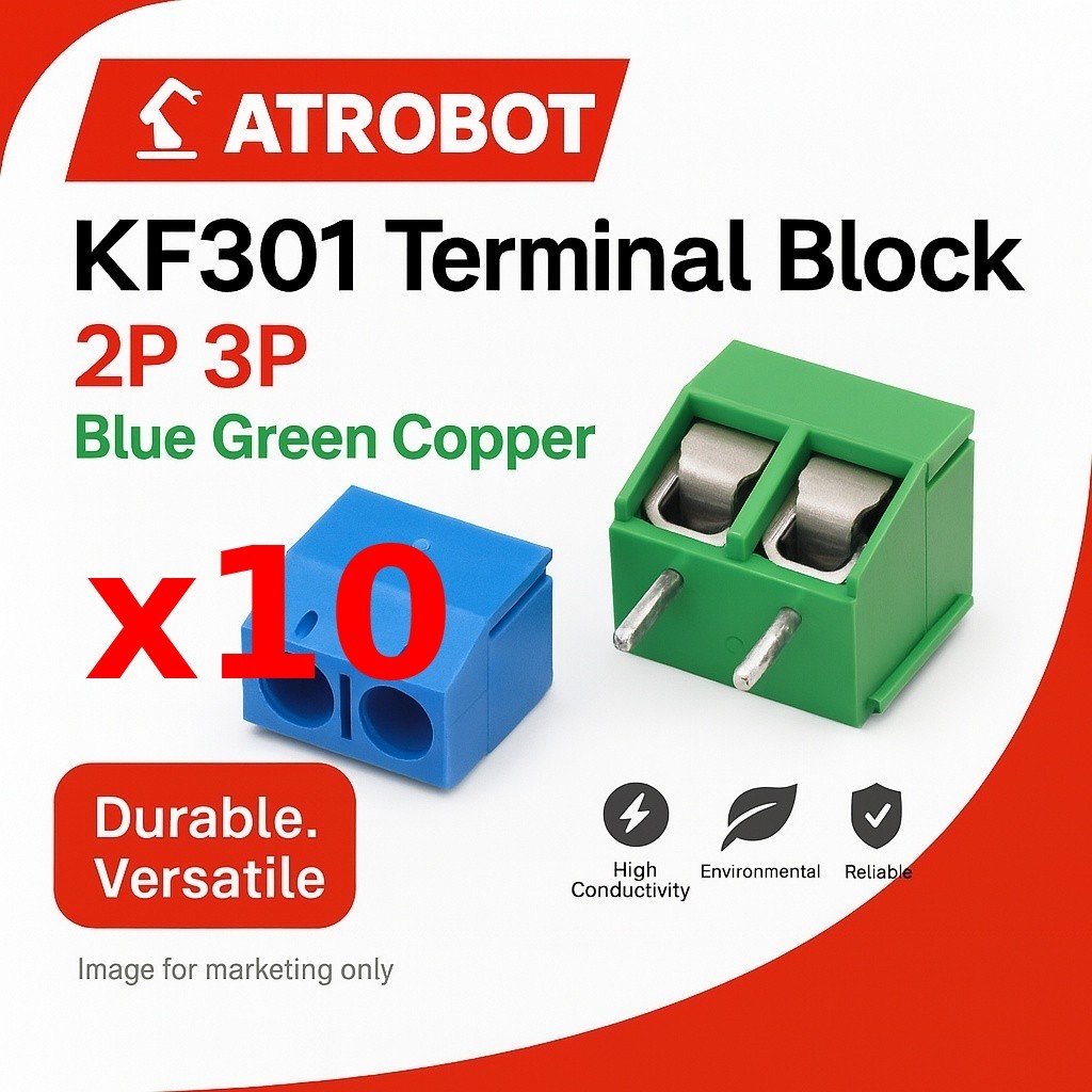 KF301 Terminal Block ขั้วต่อสกรู PCB หลายแบบ ขนาด 2P/3P ยึดสายแน่น ทนทาน ขยายวงจรง่าย