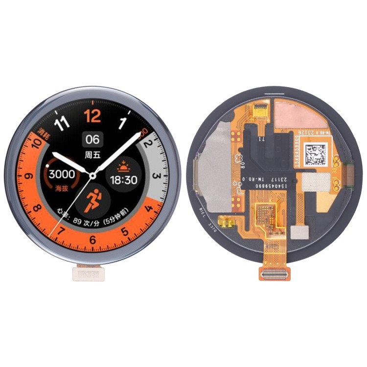 อะไหล่สมาร์ทวอทช์สําหรับ OnePlus Watch 2 หน้าจอ LCD พร้อม Digitizer Full Assembly