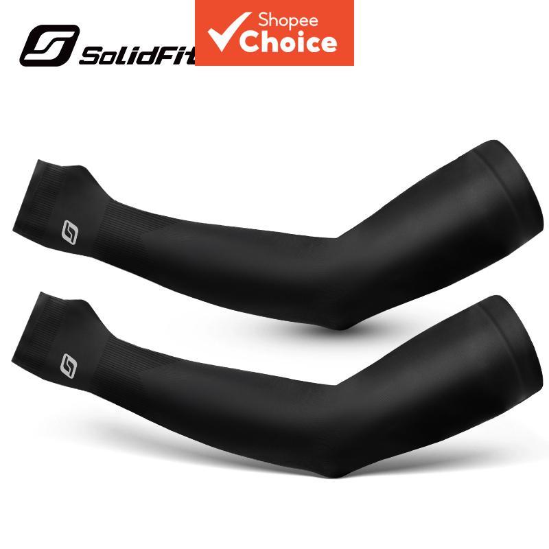 Solidfit Cooling Uv Protection Breathable Quick Dry Arm Sleeves, Upf50 + ผ้าไหมน้ําแข็งสําหรับวิ่ง Camping ฤดูใบไม้ผลิฤดูร้อนกลางแจ้ง