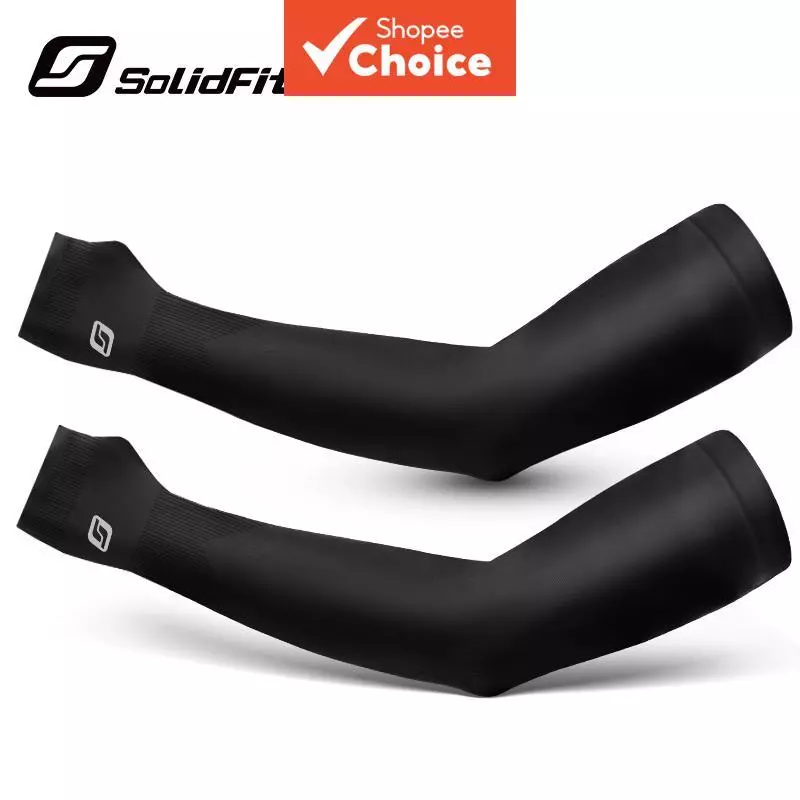 Solidfit Cooling Uv Protection Breathable Quick Dry Arm Sleeves, Upf50 + ผ้าไหมน้ําแข็งสําหรับวิ่ง Camping ฤดูใบไม้ผลิฤดูร้อนกลางแจ้ง