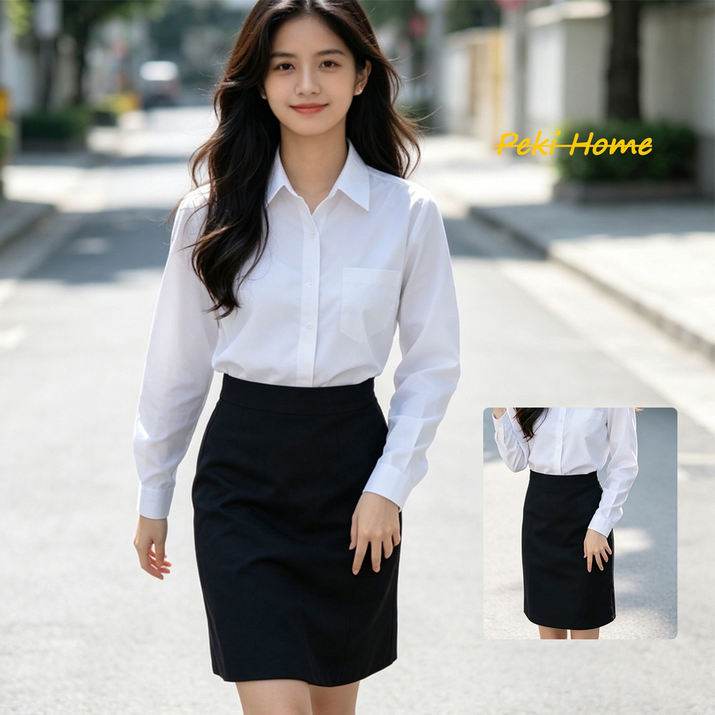 กระโปรงสั้นนักเรียนทรงเอ เอวสูง ผ้าลื่นใส่สบาย กระโปรงแฟชั่นเกาหลี เข้ารูป ดูผอม สำหรับผู้หญิงวัยรุ่น