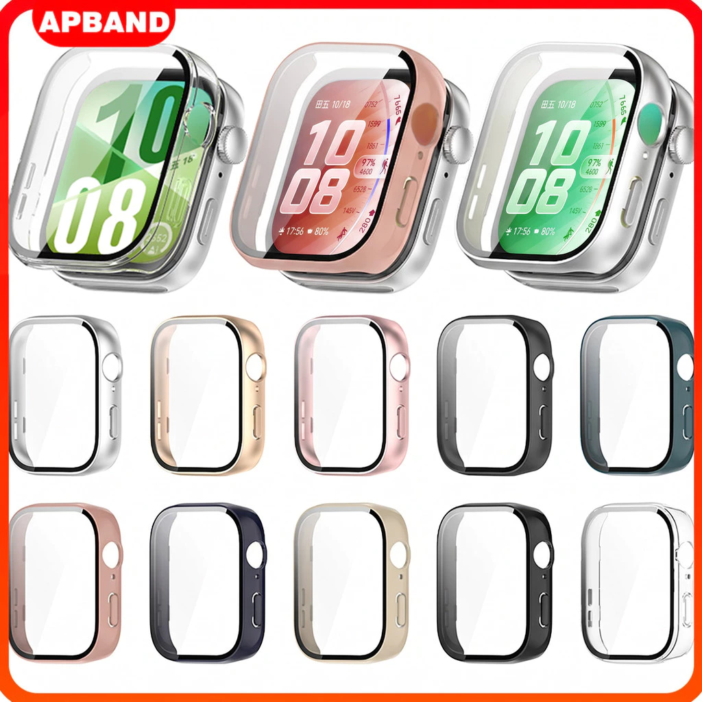 กระจกนิรภัย PC Case สำหรับ HUAWEI WATCH Fit 5/5 Pro/4/Huawei Fit 4 Proกันชนป้องกันหน้าจอสำหรับ smartwatch Huawei Fit 3