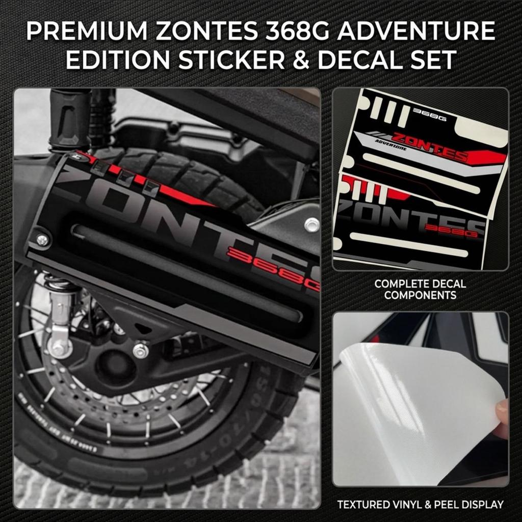 สําหรับ ZONTES 368G zontes368G 368 G Exhaust Protector สติกเกอร์รถจักรยานยนต์ไอเสีย Guard Decal ทนความร้อน Anti Scratch ไวนิล 2026